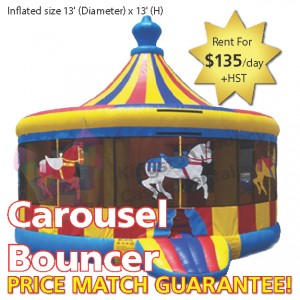 Kingston Bouncy Castle Rentals - Separate Castles 2014 - Carousel Bouncer